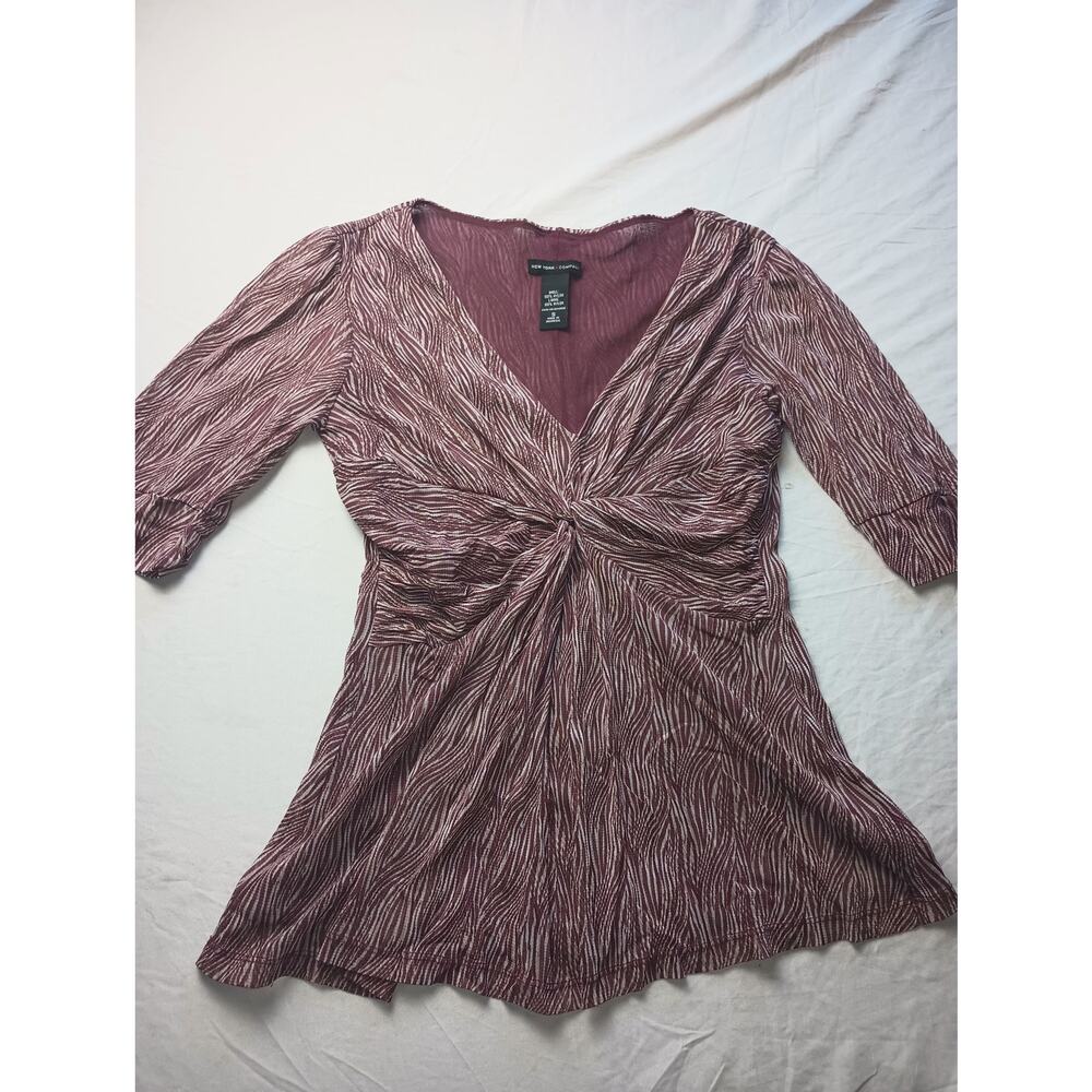 Vintage Women Y2K Sheer Baby doll Top Blouse Size Small Goth Grunge